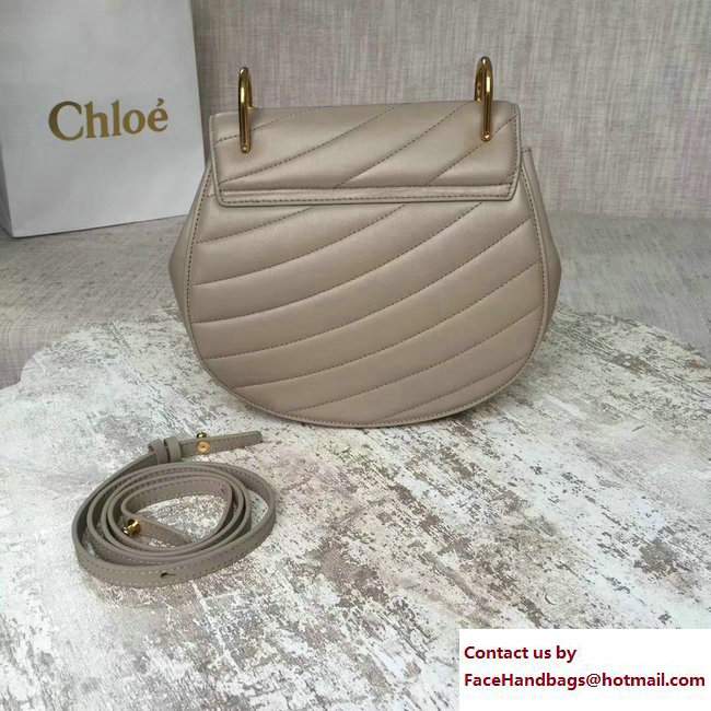 Chloe Quilted Drew Shoulder Bag Gray Spring 2018