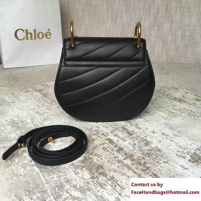 Chloe Quilted Mini Drew Shoulder Bag Black Spring 2018