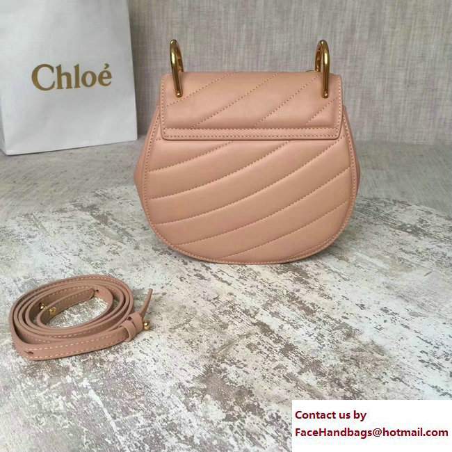 Chloe Quilted Mini Drew Shoulder Bag Nude Spring 2018