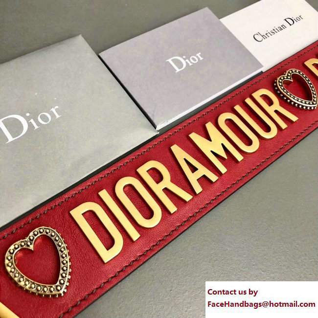 Dior Amour Shoulder Strap Heart Red 2017