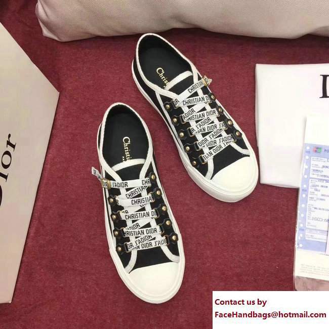 Dior Canvas J'Adior Laces Low-Top Trainer Sneakers Black Cruise 2018 ...