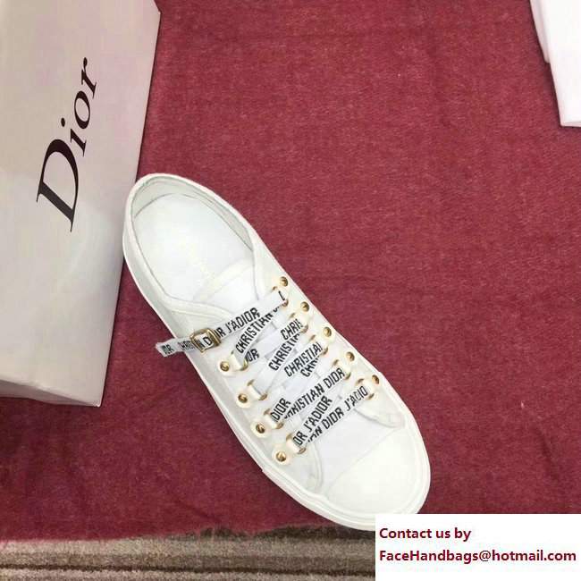 Dior Canvas J'Adior Laces Low-Top Trainer Sneakers White Cruise 2018