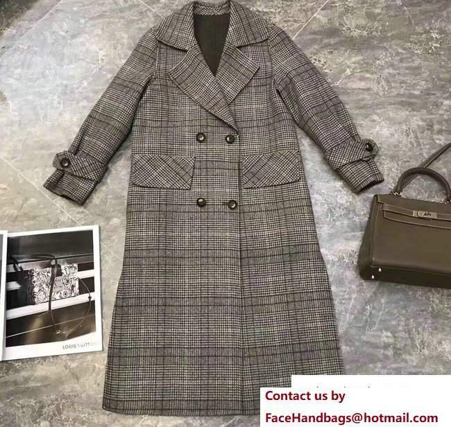 Dior Grid Gray Coat 2018