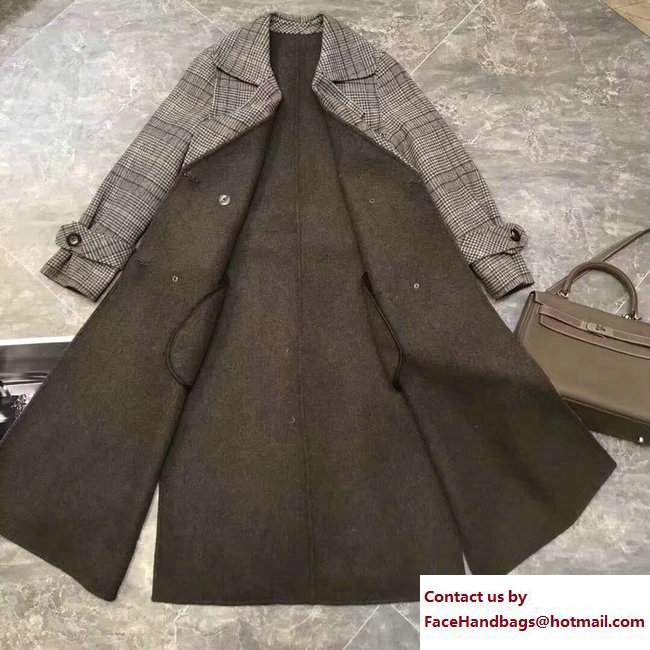 Dior Grid Gray Coat 2018