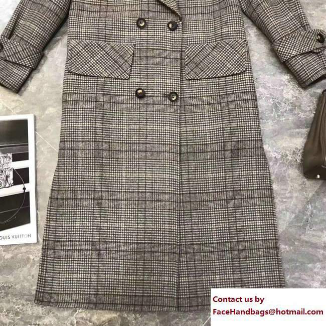 Dior Grid Gray Coat 2018