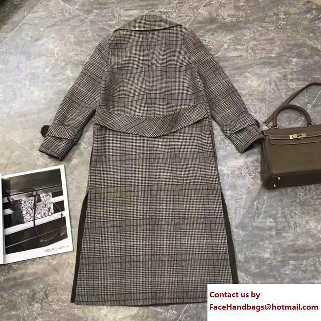 Dior Grid Gray Coat 2018