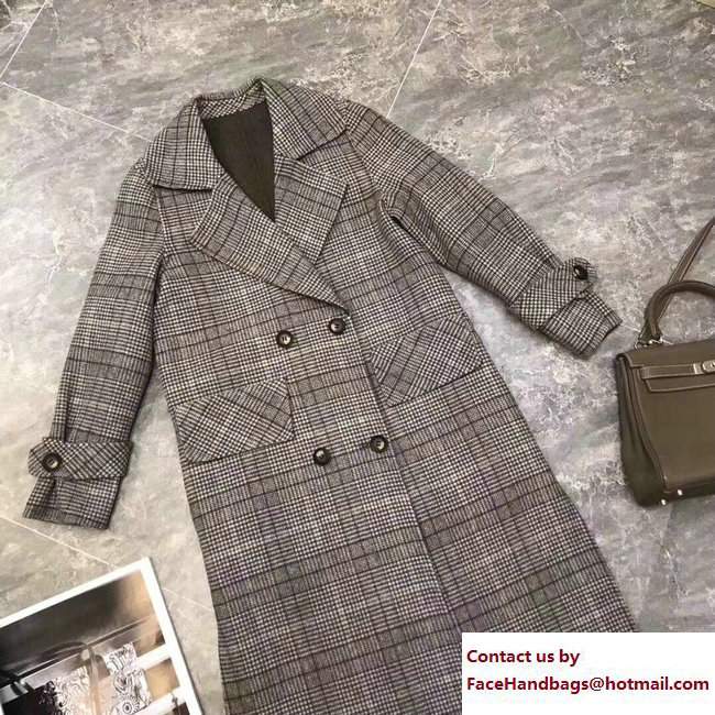 Dior Grid Gray Coat 2018