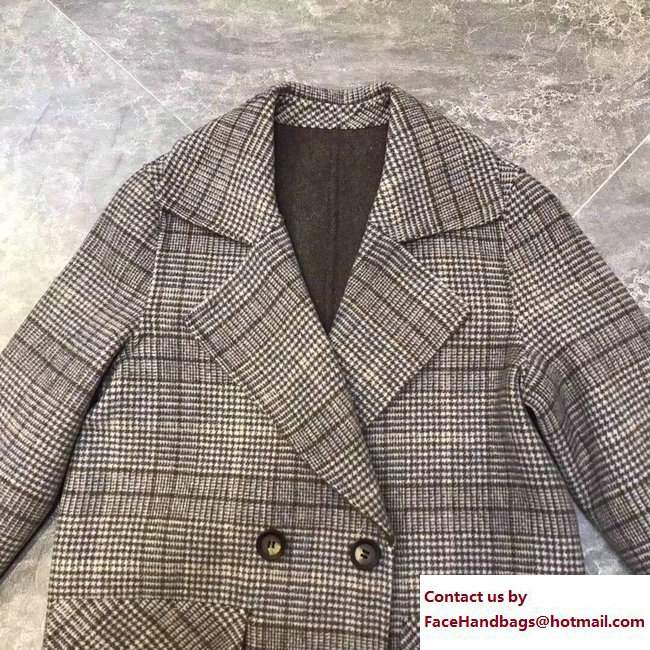 Dior Grid Gray Coat 2018