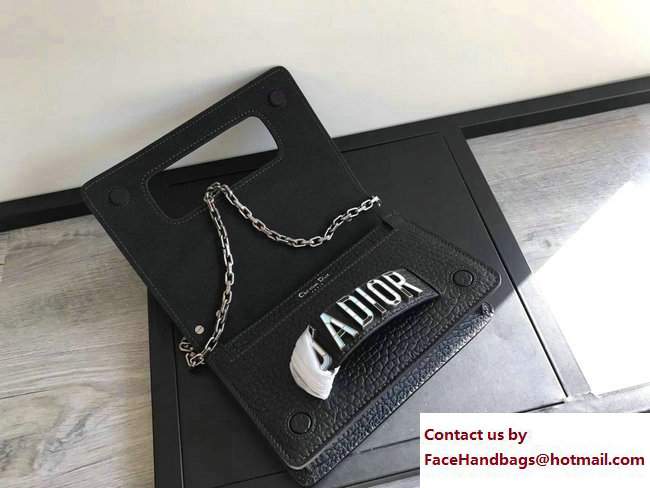 Dior J'Adior Mosaic Flap Bag In Black Canyon Grained Lambskin Cruise 2018