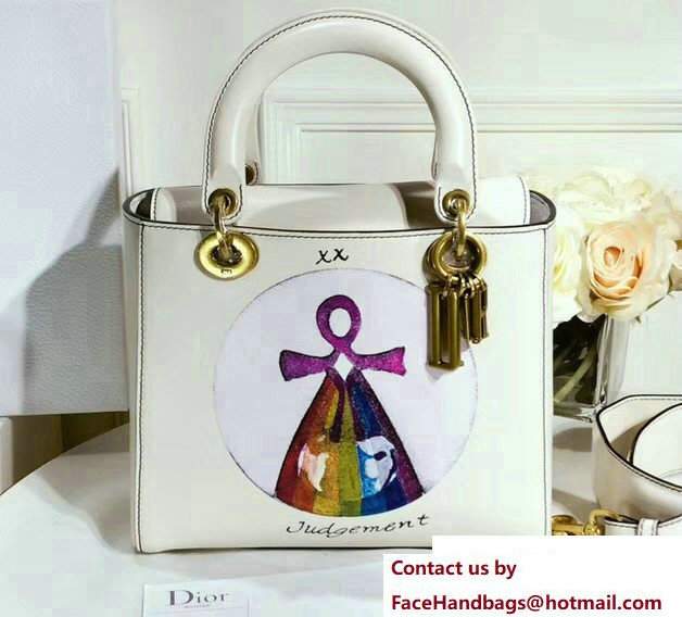 Dior Judgement Handpainted Lady Dior Bag White Cruise 2018