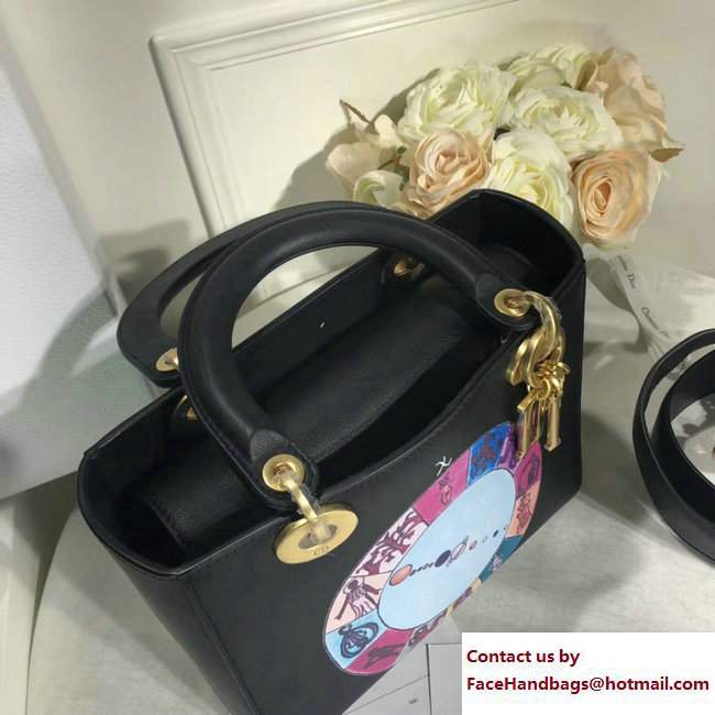 Dior Wheel of Fortune Handpainted Lady Dior Bag Black Cruise 2018