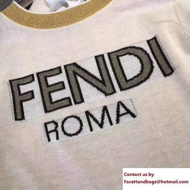 FENDI WHITE/GOLD SWEATER 2017