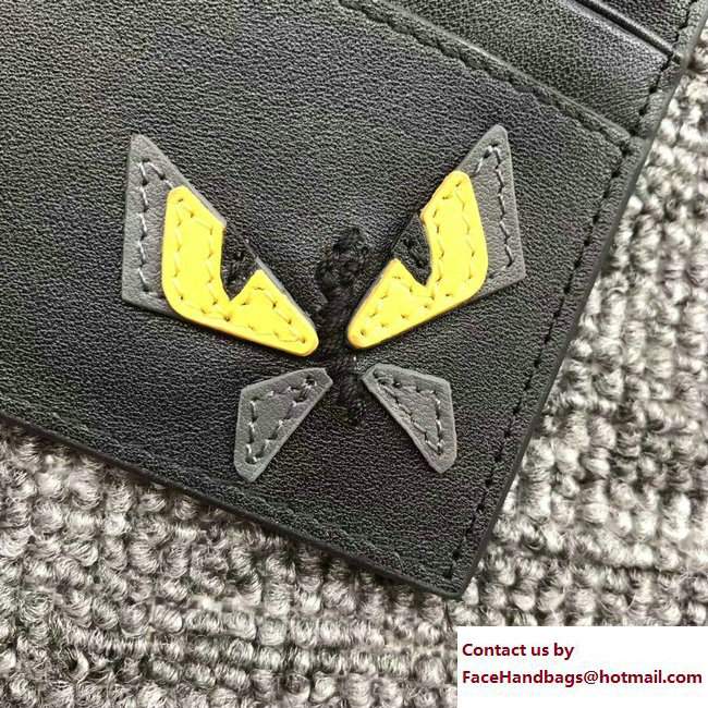 Fendi Leather Card Holder Butterfleye Black 2018