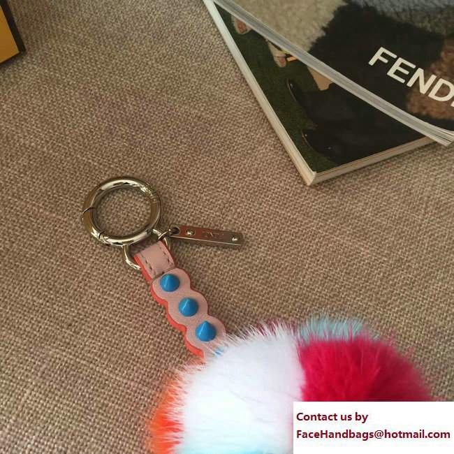 Fendi Multicolour Fox Fur Ice Cream Key Charm 02 2018