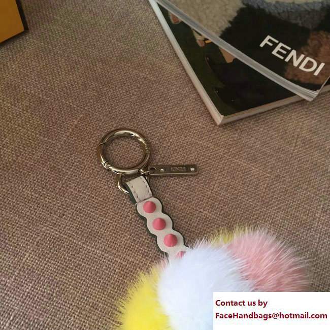 Fendi Multicolour Fox Fur Ice Cream Key Charm 04 2018