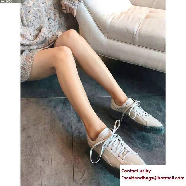 Fenty Puma Pointy Creeper Patent Shoes Beige by Rihanna 2018