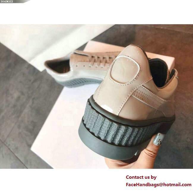 Fenty Puma Pointy Creeper Patent Shoes Beige by Rihanna 2018