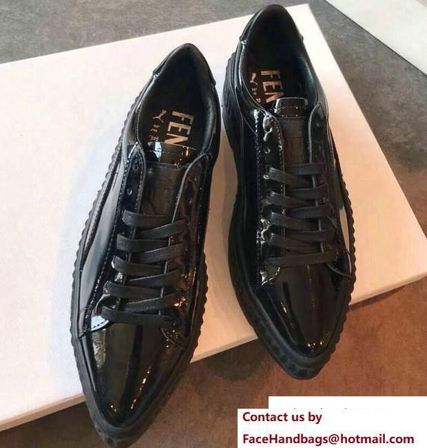 Fenty Puma Pointy Creeper Patent Shoes Black by Rihanna 2018