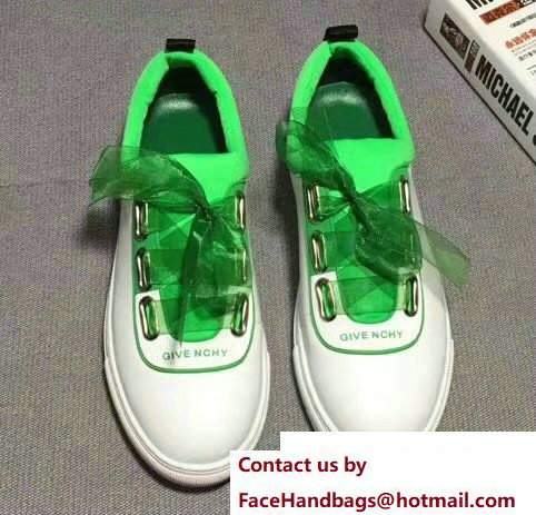 Givenchy Bow Logo Sneakers White/Green 2018