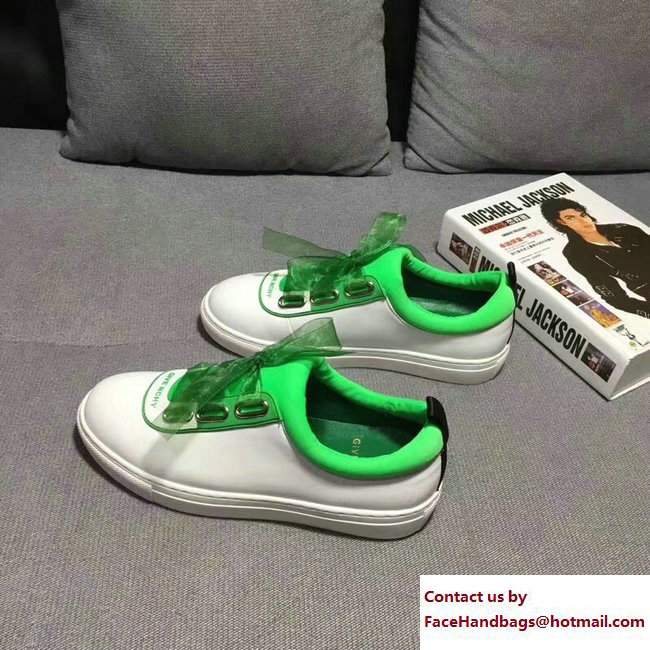 Givenchy Bow Logo Sneakers White/Green 2018