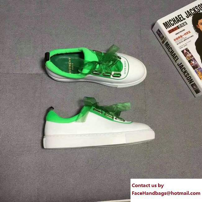 Givenchy Bow Logo Sneakers White/Green 2018