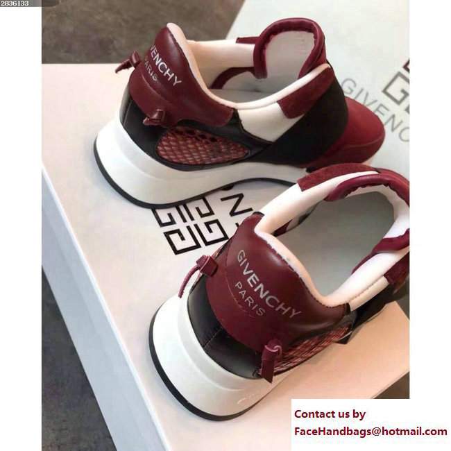 Givenchy Elastic Strap Active Sneakers Burgundy 2018