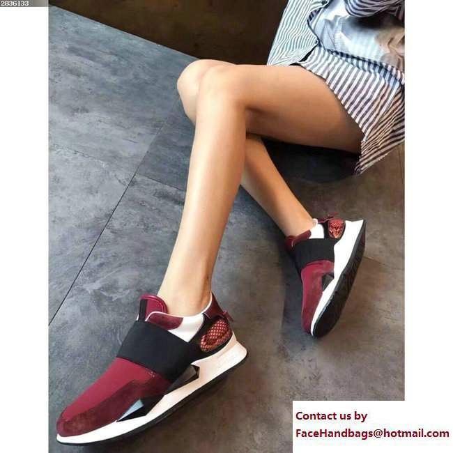 Givenchy Elastic Strap Active Sneakers Burgundy 2018