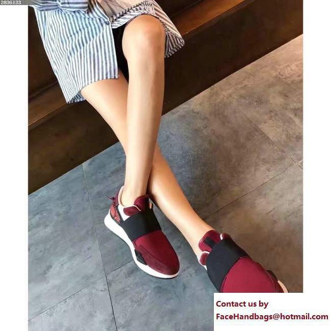 Givenchy Elastic Strap Active Sneakers Burgundy 2018