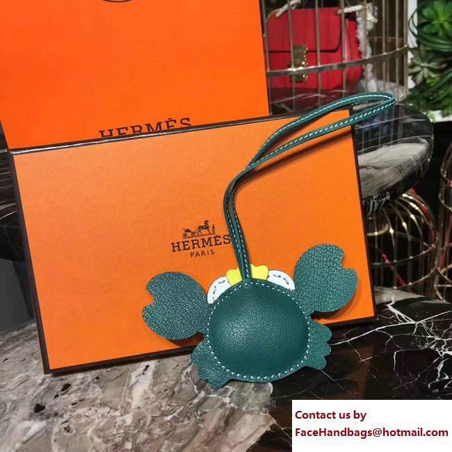 Hermes Crab Leather Bag Charm 15