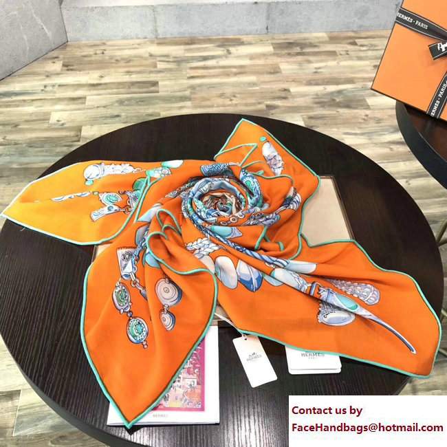 Hermes Wool and Silk Scarf 01 2017