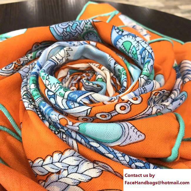 Hermes Wool and Silk Scarf 01 2017