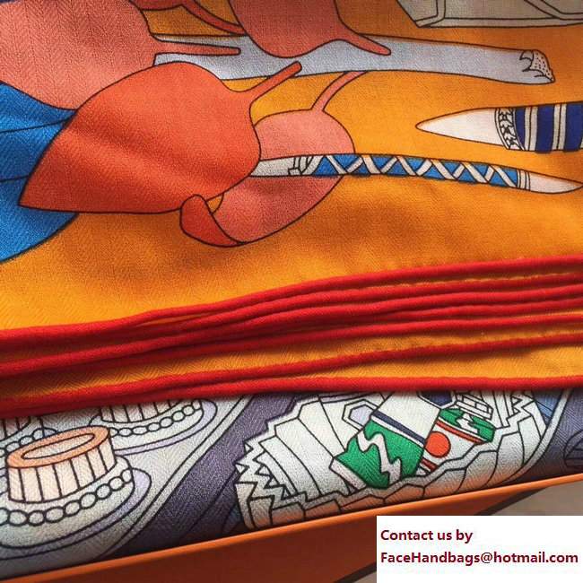 Hermes Wool and Silk Scarf 10 2017