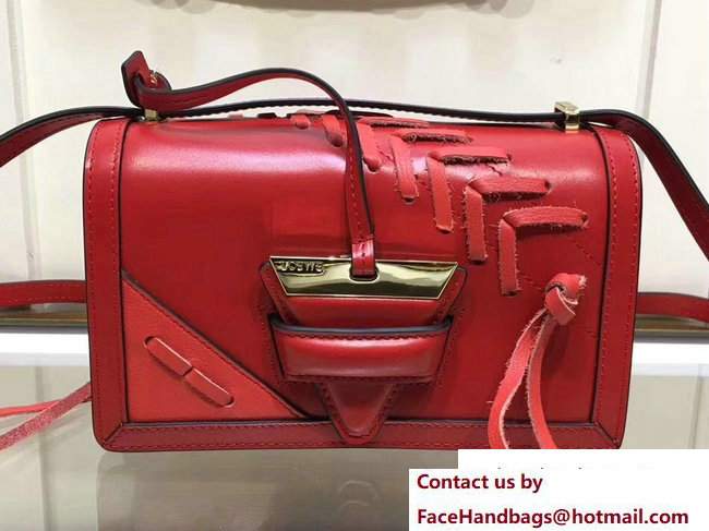 Loewe Barcelona Laced Shoulder Medium Bag Red 2017