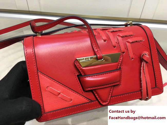 Loewe Barcelona Laced Shoulder Medium Bag Red 2017