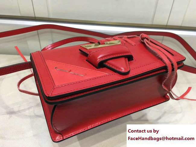 Loewe Barcelona Laced Shoulder Medium Bag Red 2017