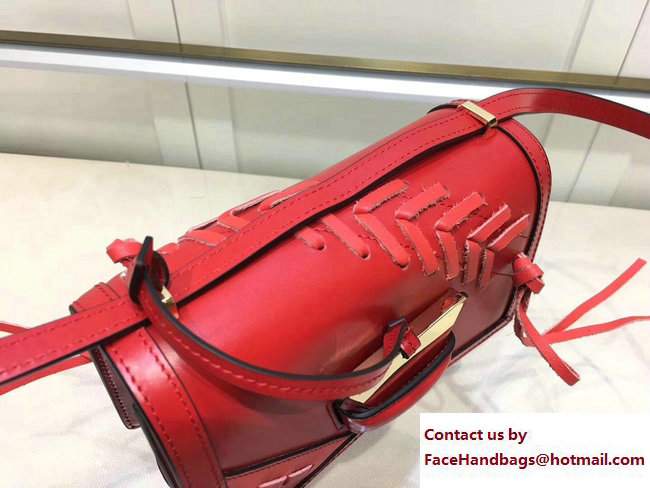 Loewe Barcelona Laced Shoulder Medium Bag Red 2017