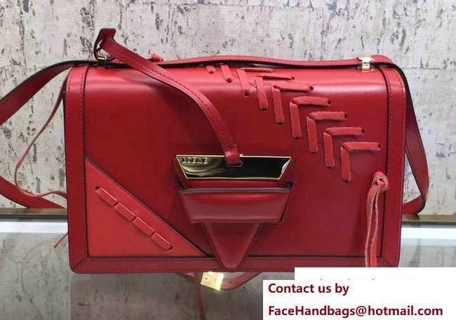 Loewe Barcelona Laced Shoulder Small Bag Red 2017