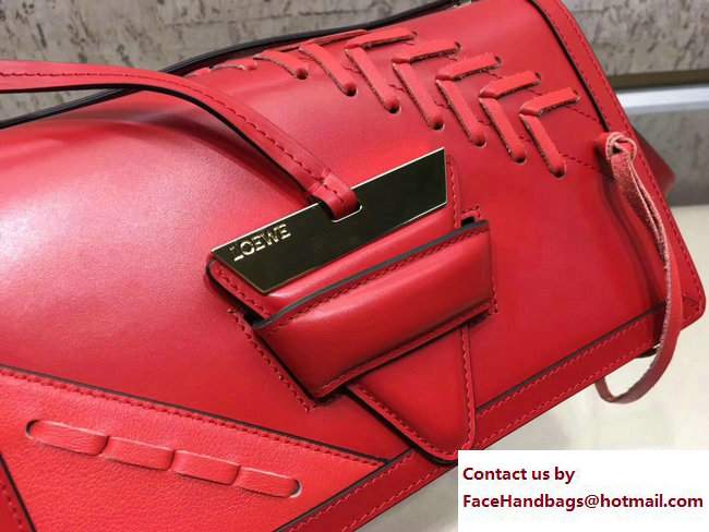 Loewe Barcelona Laced Shoulder Small Bag Red 2017