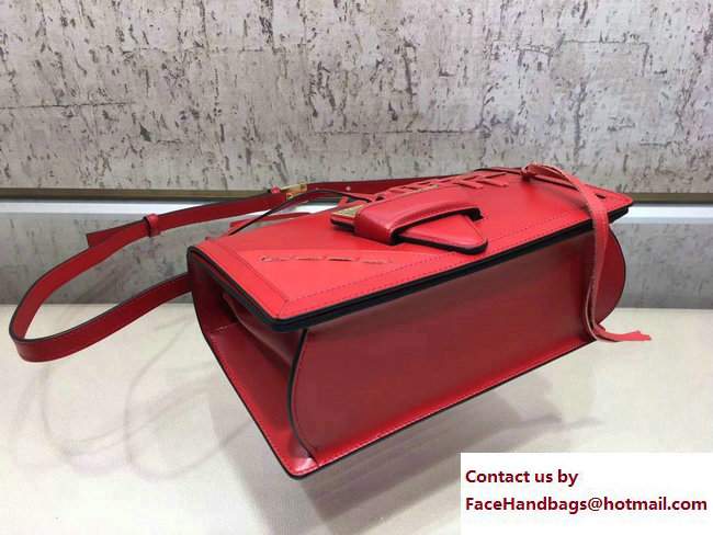 Loewe Barcelona Laced Shoulder Small Bag Red 2017