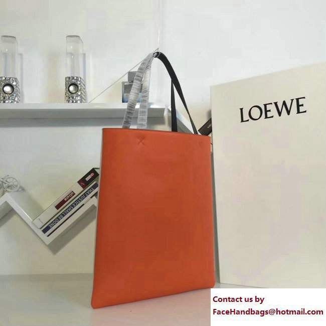 Loewe Vertical Tote Pesce Bag Soft White/Orange 2017