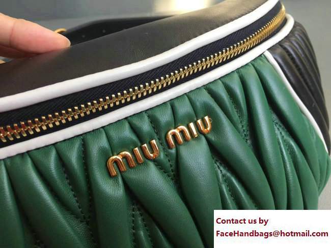 Miu Miu MIU RIDER Belt Bag 5BL008 Black/Green 2017