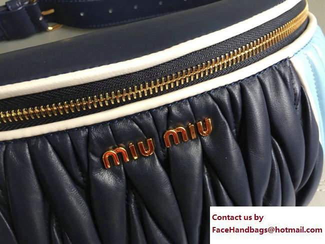 Miu Miu MIU RIDER Belt Bag 5BL008 Navy Blue/Light Blue 2017