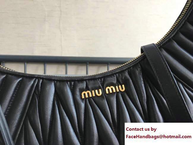 Miu Miu MIU RIDER Shoulder Bag 5BC034 Black 2017