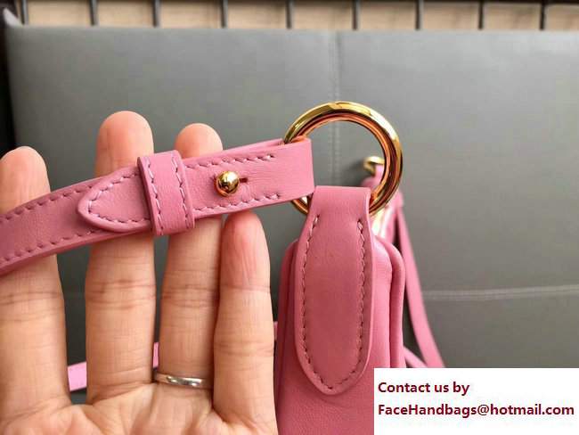 Miu Miu MIU RIDER Shoulder Bag 5BC034 Pink/White 2017