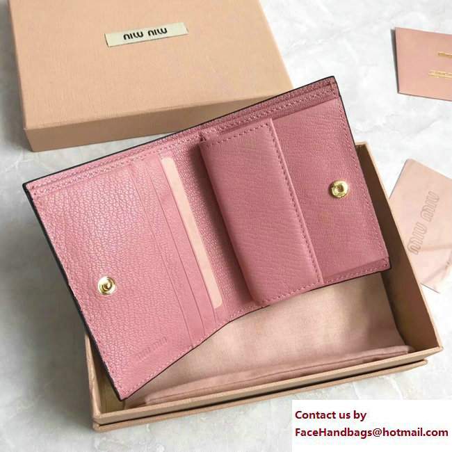 Miu Miu Madras Goat Leather Wallet 5MV204 Star Pink 2017