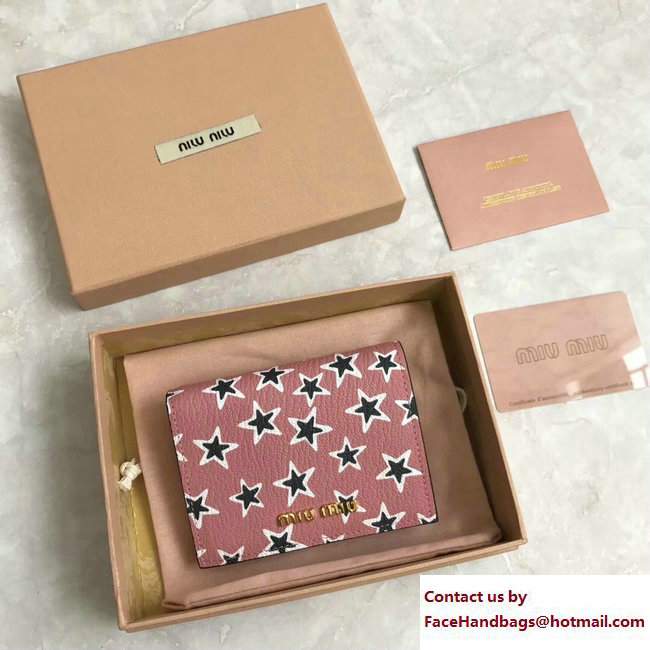 Miu Miu Madras Goat Leather Wallet 5MV204 Star Pink 2017