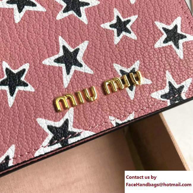 Miu Miu Madras Goat Leather Wallet 5MV204 Star Pink 2017