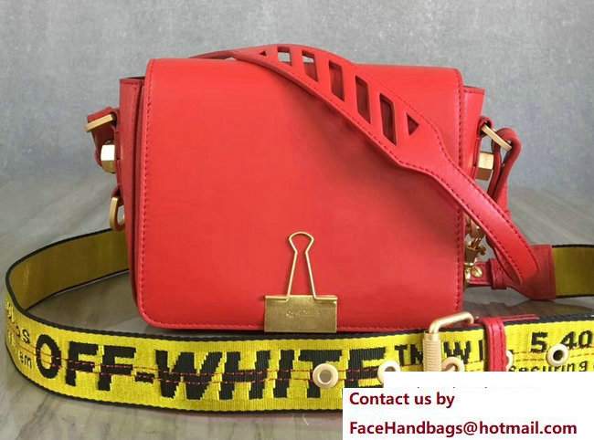 Off-White Binder Clip Bag Red 2017