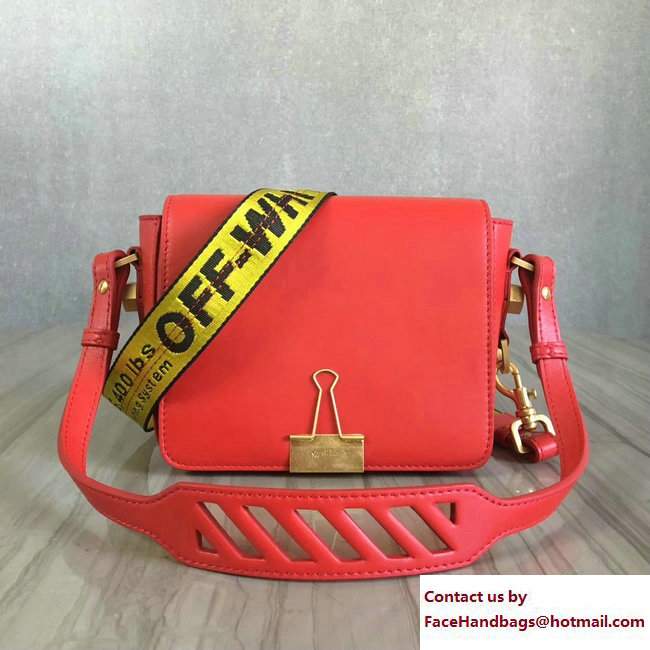 Off-White Binder Clip Bag Red 2017