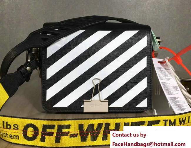 Off-White Binder Clip Bag With Diagonals Black 2017 - Click Image to Close